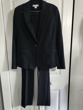 Women's Black Liz Claiborne Pant Suit - Tailored Blazer Interior Lining